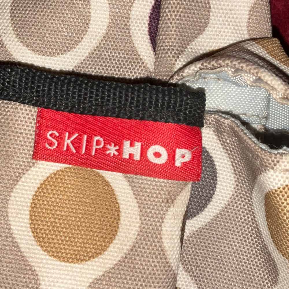 Skip Hop Beige and Red Patterned Bag - Picture 2 of 3